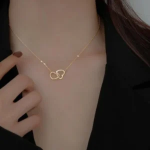 berrysberg gold double heart necklace gallery 3 720x960