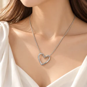berrysberg silver open heart necklace gallery 3 720x960